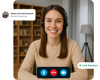 Woman on video call